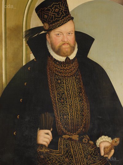 Portret van keurvorst August door Lucas Cranach the Younger  